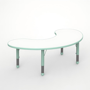 Moon-shaped Kids Table-Plastic Kids furniture