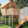 Red Apple Tree House-Customized slides outdoor playground for kids