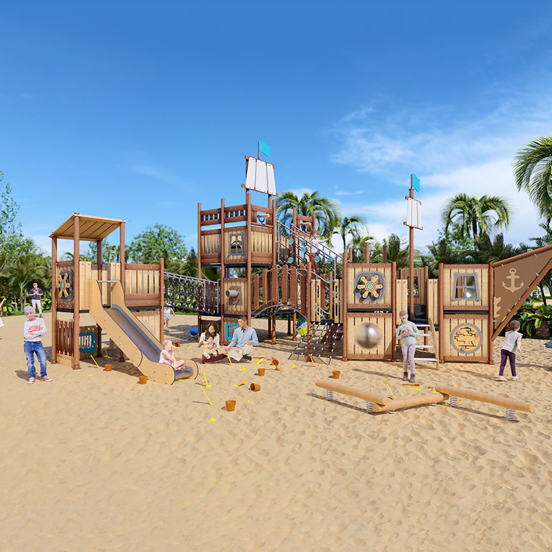 Pirate Ship Theme-Wooden Series Outdoor play equipment