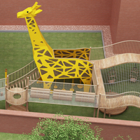 Giraffe Theme-Themed Playground Equipment Customized Slides