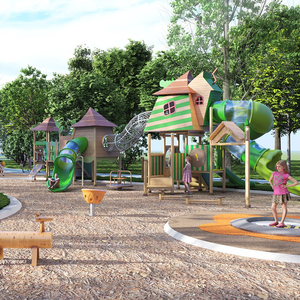 Whimsical Treehouse-Wooden Series Outdoor play equipment