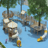 Forest Treehouse Trail-Themed Playground Equipment Customized Slides