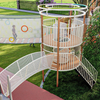 Red Apple Tree House-Customized slides outdoor playground for kids
