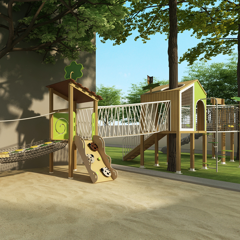 Woodland Weave Playground-Customized slides kids playground equipment