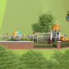 Rocket Exploration-Customized slides outdoor playground set