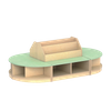 Wooden bookshelf combination-wooden Kindergarten furniture