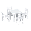 White Table Set-wooden Kids furniture