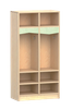 Clothing cabinet-wooden multi-compartment cubby locker