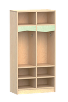 Clothing cabinet-wooden multi-compartment cubby locker
