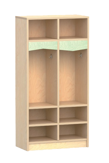 Clothing cabinet-wooden multi-compartment cubby locker