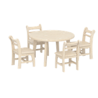 Ash wood tables and chairs-wooden Kindergarten furniture