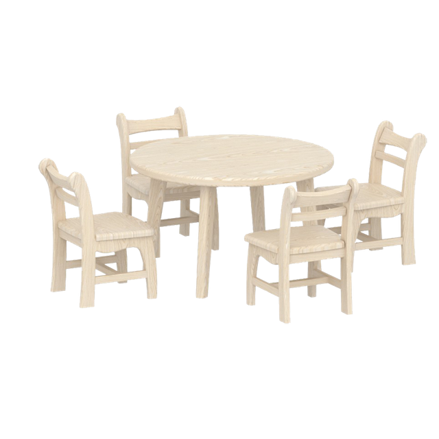 Ash wood tables and chairs-wooden Kindergarten furniture