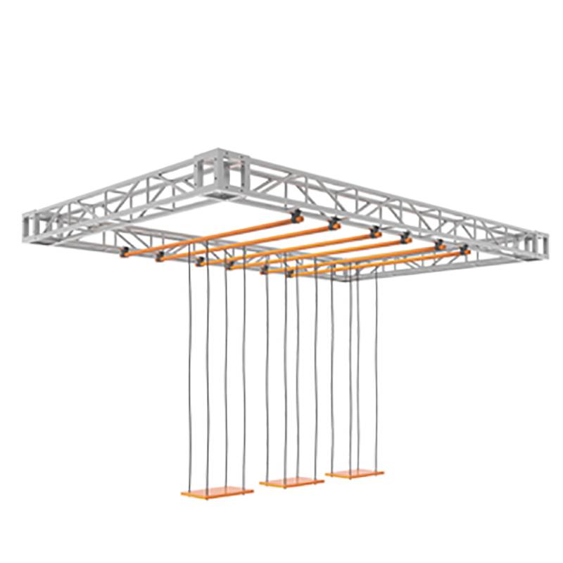 Platform rope climbing obstacle - Ninja Course