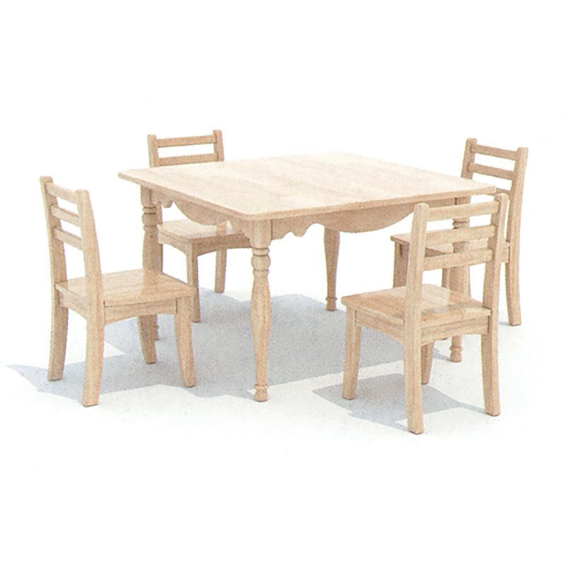 Wooden table and chair covers-Wooden Kindergarten Furniture