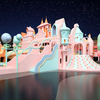Pastel Castle Dreamland Indoor Play Park - Commercial Playground - Commercial Playground