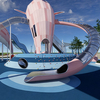 Custom Dolphin Ocean Theme Outdoor Playground FRP Combination Slide Climbing Equipment for Park Resort - Wooden Series