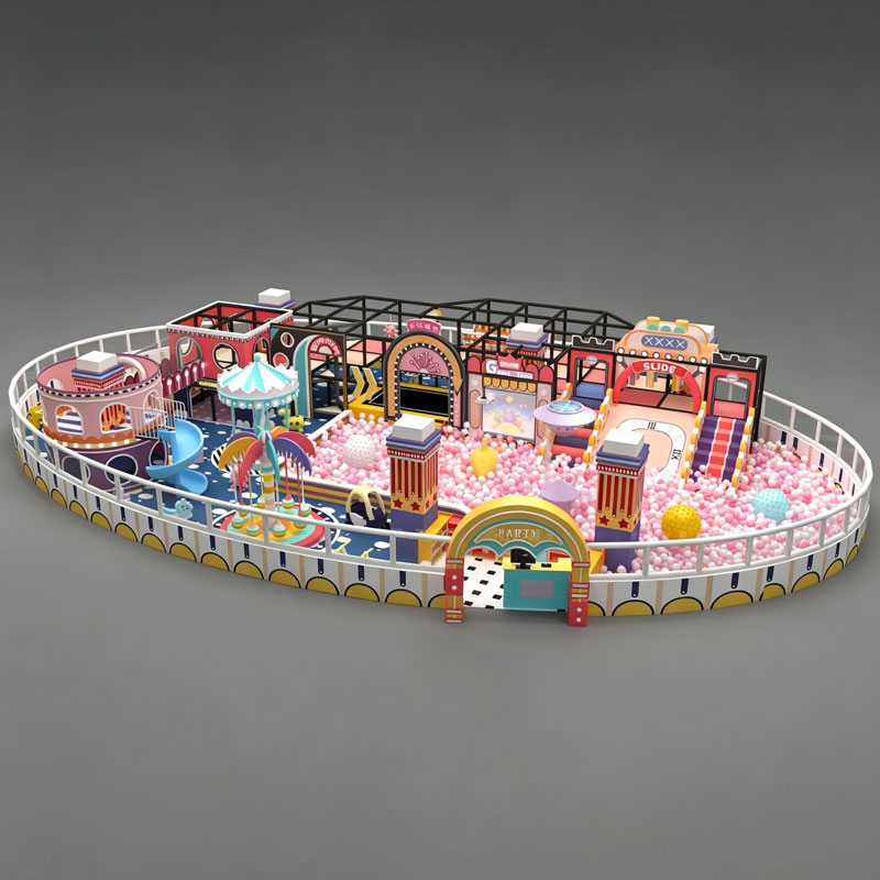 Retro Carnival Circus Indoor Soft Playground - Commercial Playground