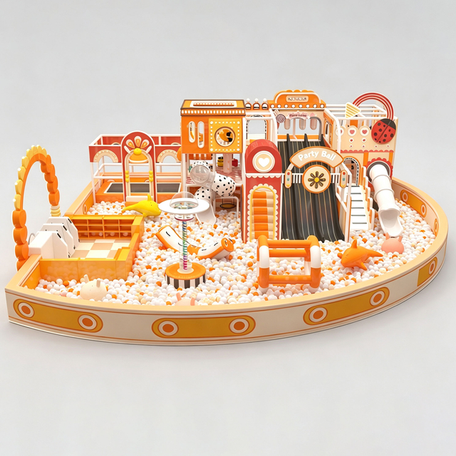 Orange Cream Themed Toddler Play Park - Commercial Playground