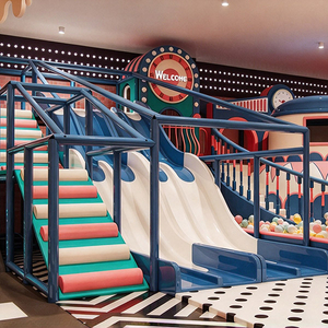 Retro Clock Themed Indoor Soft Play Park - Commercial Playground